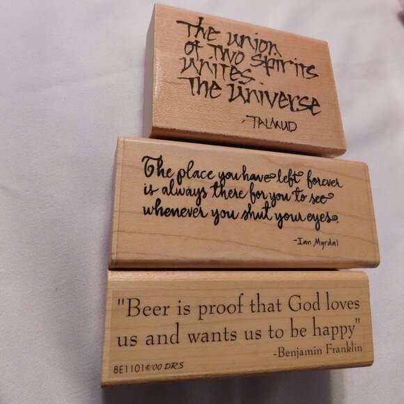 Stampin’ Up! Together Forever Rubber Stamps & Lot of Three Miscellaneous Stamps - Picture 2 of 7